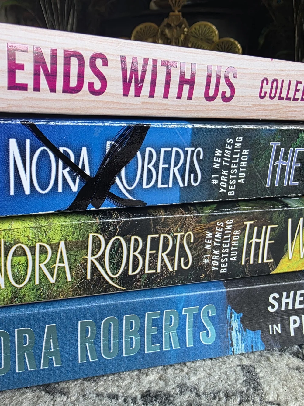 Nora Roberts & Colleen Hoover Paperback Book Lot - Blue, Green, Pink Covers